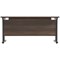 Jemini 1800mm Slim Rectangular Desk, Black Double Upright Cantilever Legs, Walnut