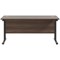 Jemini 1800mm Slim Rectangular Desk, Black Double Upright Cantilever Legs, Walnut