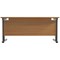 Jemini 1800mm Rectangular Desk, Black Double Upright Cantilever Legs, Oak
