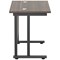 Jemini 800mm Slim Rectangular Desk, Black Double Upright Cantilever Legs, Walnut