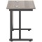 Jemini 800mm Slim Rectangular Desk, Black Double Upright Cantilever Legs, Grey Oak