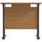 Jemini 800mm Slim Rectangular Desk, Black Double Upright Cantilever Legs, Oak