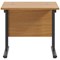 Jemini 800mm Slim Rectangular Desk, Black Double Upright Cantilever Legs, Oak