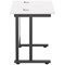 Jemini 800mm Slim Rectangular Desk, Black Double Upright Cantilever Legs, White