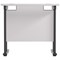 Jemini 800mm Slim Rectangular Desk, Black Double Upright Cantilever Legs, White