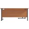 Jemini 1600mm Corner Desk, Left Hand, Black Double Upright Cantilever Legs, Beech