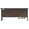Jemini 1600mm Corner Desk, Left Hand, Black Double Upright Cantilever Legs, Walnut