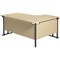Jemini 1600mm Corner Desk, Left Hand, Black Double Upright Cantilever Legs, Maple