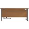 Jemini 1600mm Corner Desk, Right Hand, Black Double Upright Cantilever Legs, Oak