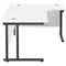 Jemini 1600mm Corner Desk, Right Hand, Black Double Upright Cantilever Legs, White Jemini 1600mm Corner Desk, Right Hand, Black Double Upright Cantilever Legs, White