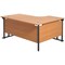 Jemini 1800mm Corner Desk, Left Hand, Black Double Upright Cantilever Legs, Beech