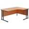 Jemini 1800mm Corner Desk, Right Hand, Black Double Upright Cantilever Legs, Beech