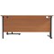 Jemini 1800mm Corner Desk, Right Hand, Black Double Upright Cantilever Legs, Beech