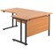 Jemini 1800mm Corner Desk, Right Hand, Black Double Upright Cantilever Legs, Beech