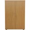 First Medium Wooden Storage Cupboard, 3 Shelves, 1200mm High, Oak