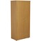 First Tall Wooden Storage Cupboard, 4 Shelves, 1800mm High, Oak