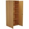 First Tall Wooden Storage Cupboard, 4 Shelves, 1800mm High, Oak
