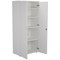 First Tall Wooden Storage Cupboard, 4 Shelves, 1800mm High, White