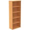 Polaris Extra Tall Bookcase, 4 Shelves, 1980mm High, Beech