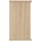 Polaris Desk High Bookcase, 1 Shelf, 730mm High, Oak
