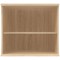 Polaris Desk High Bookcase, 1 Shelf, 730mm High, Oak