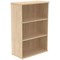 Polaris Medium Bookcase, 2 Shelves, 1204mm High, Oak