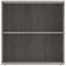 Polaris Low Bookcase, 1 Shelf, 816mm High, Grey Oak