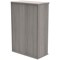 Polaris Medium Bookcase, 2 Shelves, 1204mm High, Grey Oak