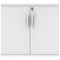 Polaris Desk High Cupboard, 1 Shelf, 730mm High, White