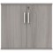 Polaris Desk High Cupboard, 1 Shelf, 730mm High, Grey Oak