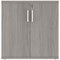 Polaris Low Cupboard, 1 Shelf, 816mm High, Grey Oak