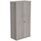 Polaris Tall Cupboard, 3 Shelves, 1592mm High, Grey Oak