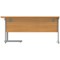 Polaris 1600mm Corner Desk, Right Hand, Silver Cantilever Legs, Beech