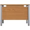 Jemini 1000mm Slim Rectangular Desk, Silver Goal Post Legs, Oak