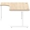 Polaris 1600mm Corner Desk, Left Hand, White Cantilever Leg, Oak