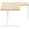 Polaris 1600mm Corner Desk, Right Hand, White Cantilever Legs, Oak