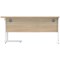 Polaris 1600mm Corner Desk, Right Hand, White Cantilever Legs, Oak