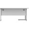 Polaris 1600mm Corner Desk, Left Hand, Silver Cantilever Leg, White