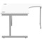 Polaris 1600mm Corner Desk, Right Hand, Silver Cantilever Legs, White