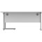 Polaris 1600mm Corner Desk, Right Hand, Silver Cantilever Legs, White