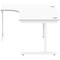 Polaris 1600mm Corner Desk, Left Hand, White Cantilever Leg, White