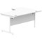 Polaris 1600mm Corner Desk, Left Hand, White Cantilever Leg, White