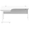 Polaris 1600mm Corner Desk, Left Hand, White Cantilever Leg, White