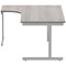 Polaris 1600mm Corner Desk, Left Hand, Silver Cantilever Leg, Grey Oak