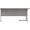 Polaris 1600mm Corner Desk, Left Hand, Silver Cantilever Leg, Grey Oak