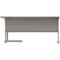 Polaris 1600mm Corner Desk, Right Hand, Silver Cantilever Legs, Grey Oak