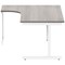 Polaris 1600mm Corner Desk, Left Hand, White Cantilever Leg, Grey Oak