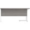 Polaris 1600mm Corner Desk, Left Hand, White Cantilever Leg, Grey Oak