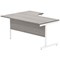 Polaris 1600mm Corner Desk, Right Hand, White Cantilever Legs, Grey Oak