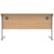 Polaris 1400mm Slim Rectangular Desk, Silver Cantilever Leg, Beech